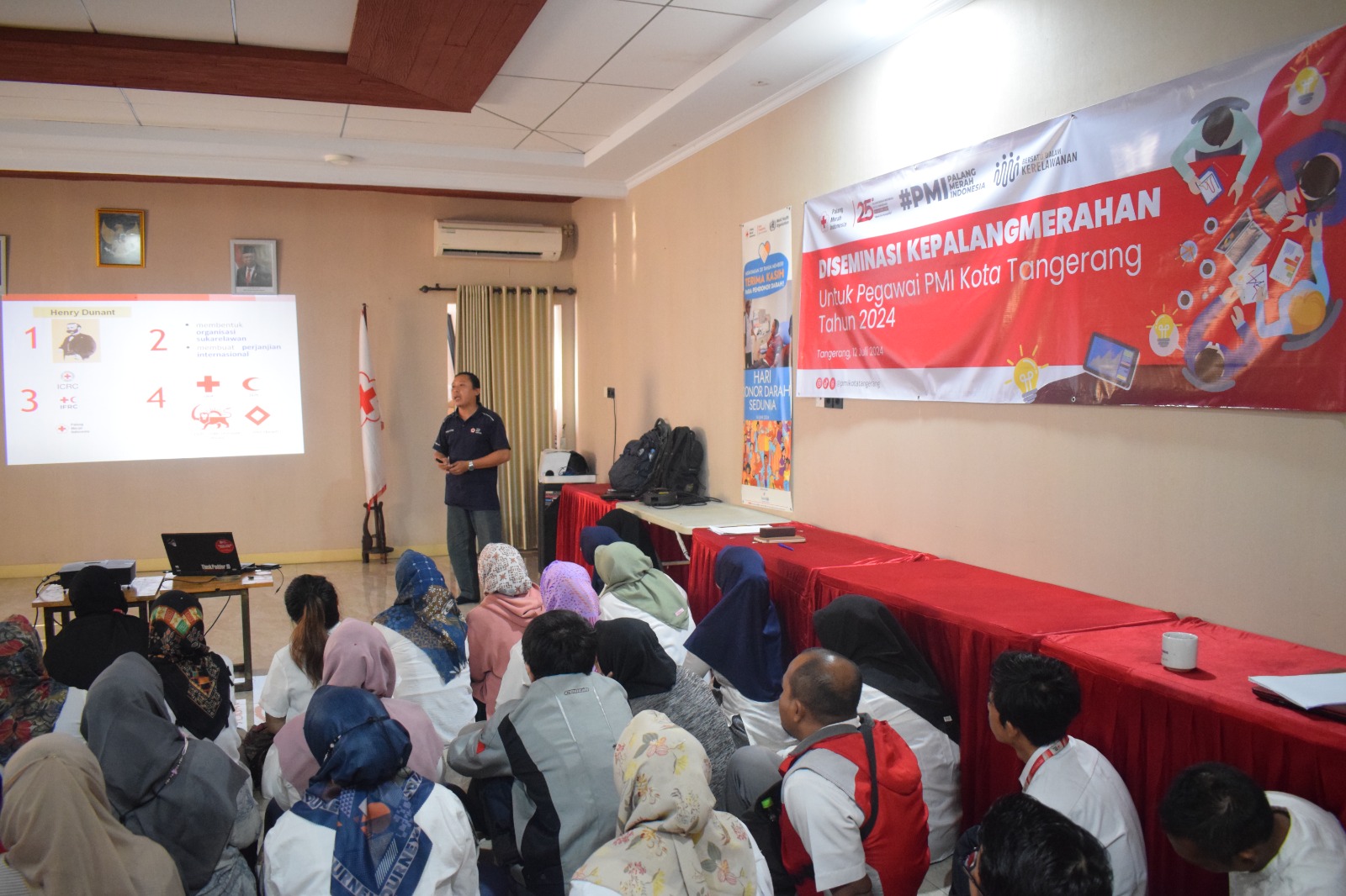 PMI Kota Tangerang Adakan Sosialisasi Kepalang Merahan Bagi Karyawan dan Relawan
